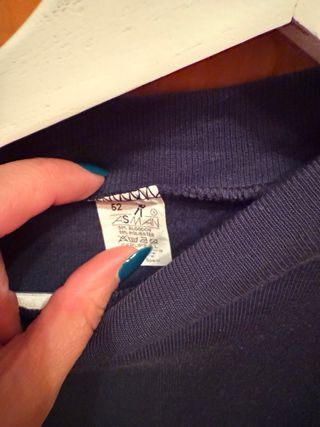 Jersey azul marino cuello alto mujer