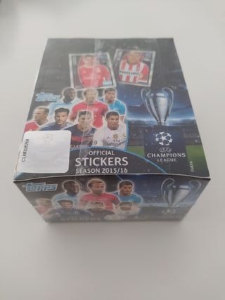 Caja 50 sobres Topps UEFA cromos 15 16 Champions