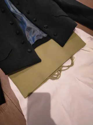 Traje Saraguell Fallero Niño Verde y Blanco