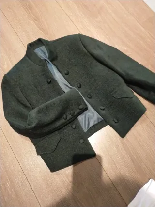 Traje Saraguell Fallero Niño Verde y Blanco