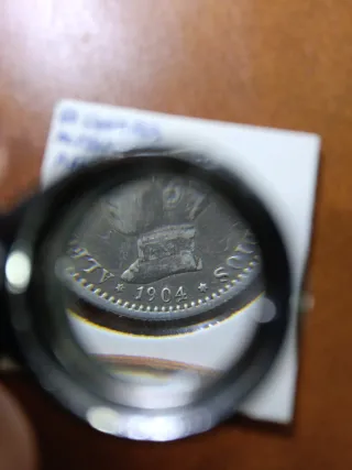 Conjunto 2 monedas 50 céntimos Alfonso XIII 1904.