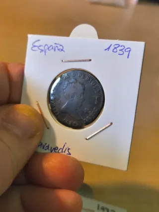 Lote 4 y 2 maravedís España 1839/ 1718B