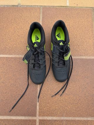 Zapatos Adidas Powerlifting Gym Negros y Verdes