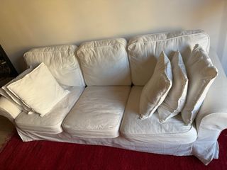 Sofá Ektor 3 plazas Ikea blanco