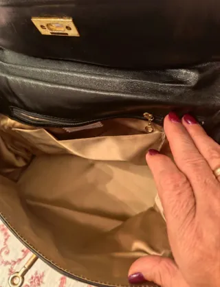 Bolso Piel Negro Vintage Manuel Lago