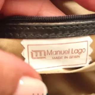 Bolso Piel Negro Vintage Manuel Lago