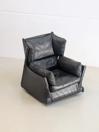 Sillón Cassina Piel Negro Años 80