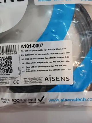Cable USB Aisjia Impresora 3m