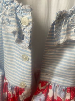 Vestido niña flores y rayas Dolce Petit