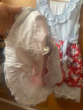 Vestido niña flores y rayas Dolce Petit