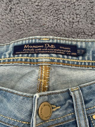 Pantalón vintage tiro bajo azul