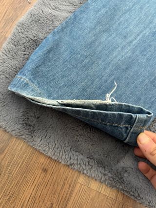 Pantalón vintage tiro bajo azul