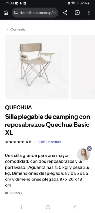 Kit Camping Quechua Tienda, Sillas, Mesa decathlon