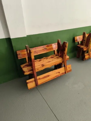 Banco de Olmo para Bodega o Merendero 50/banco