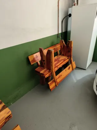 Banco de Olmo para Bodega o Merendero 50/banco