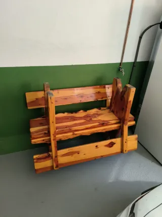 Banco de Olmo para Bodega o Merendero 50/banco