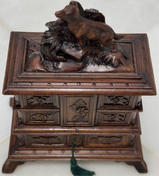 ANTIGUA CAJA SELVA NEGRA ALEMANIA SIGLO XIX