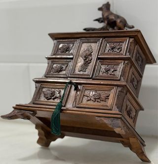 ANTIGUA CAJA SELVA NEGRA ALEMANIA SIGLO XIX