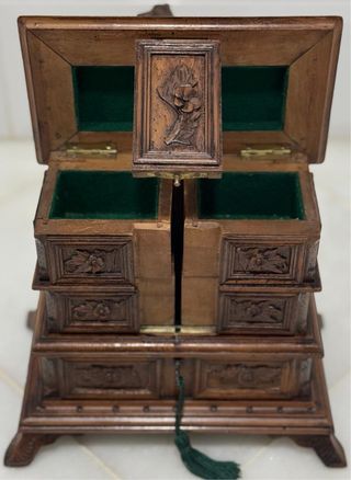 ANTIGUA CAJA SELVA NEGRA ALEMANIA SIGLO XIX