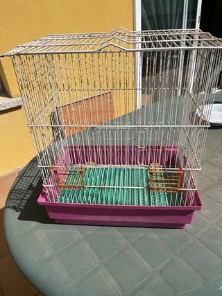 Jaula para pájaros metálica vendo el pack