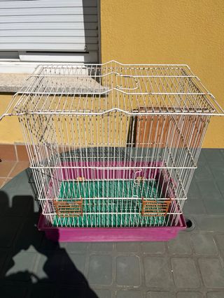 Jaula para pájaros metálica vendo el pack