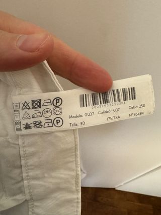 Pantalón Massimo Dutti Blanco