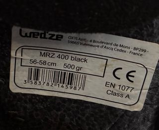 Casco esquí Wedze negro brillo 56-58 Adulto