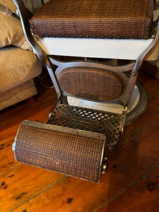 Sillón Barbería Vintage Piel y Metal