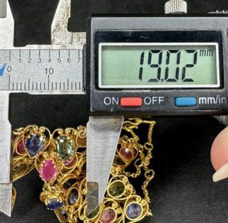 Collar Oro 18k Piedras Naturales Multicolor