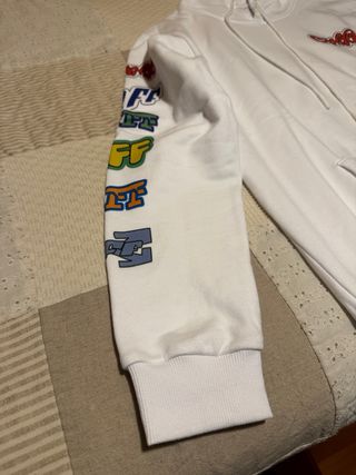 Felpa Off-White Bianca con Cappuccio