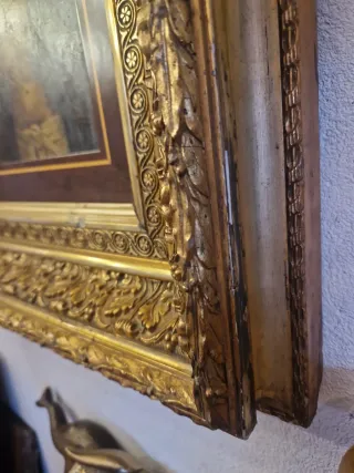 Cuadro San Sebastián antiguo con marco espectacula