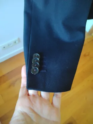 Americana Zara Lana Talla 50 Negra