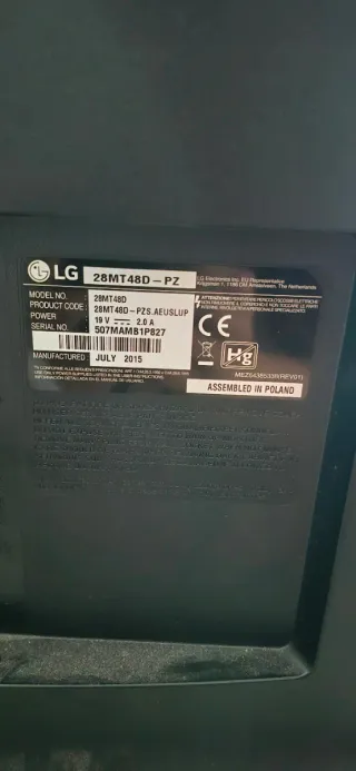Televisión LG 28 pulgadas