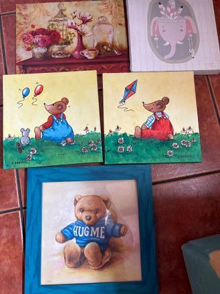 Lote de 4 Cuadros Decorativos