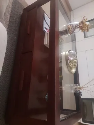 Mesa de centro madera y cristal