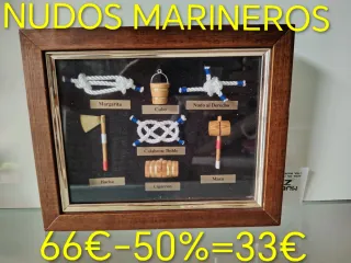 Cuadro Nudos Marineros Marco Madera