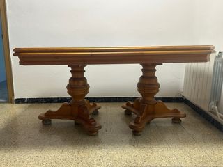 Mesa de madera maciza ampliable