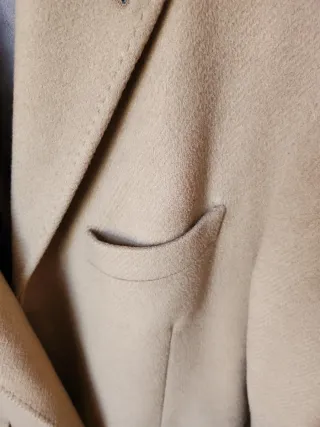 Abrigo Massimo Dutti Lana Beige