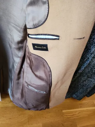 Abrigo Massimo Dutti Lana Beige