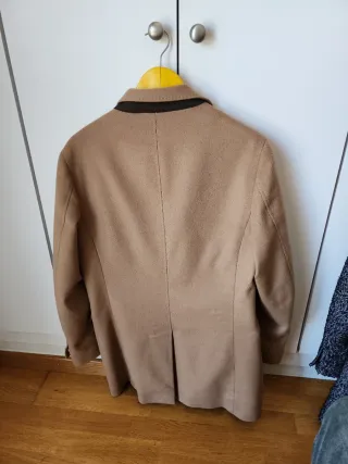 Abrigo Massimo Dutti Lana Beige