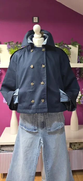 Gabardina capa azul marino Talla L/XL