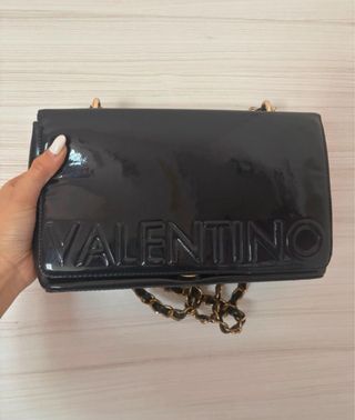 Borsa Valentino lucida blu