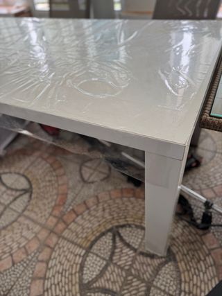 Mesa blanca de madera medidas 1.80x90