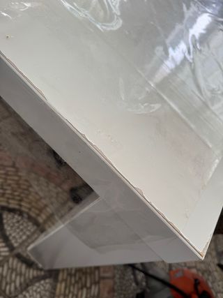 Mesa blanca de madera medidas 1.80x90