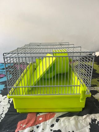 Jaula para hámster de dos pisos con rueda e igloo