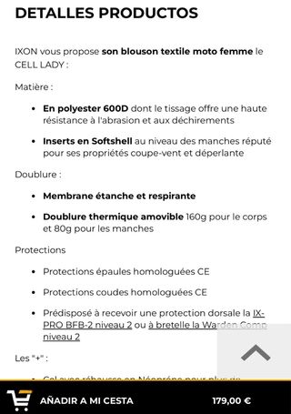 Chaqueta Ixon CELL LADY Negra Mujer