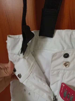 Pantalones de nieve niñ@ blancos con tirantes