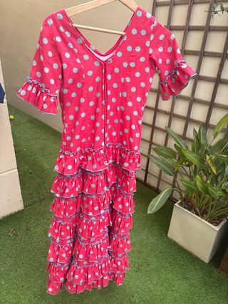 Traje Flamenca Lunares Talla 8