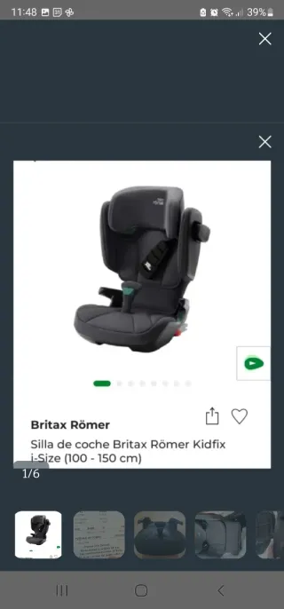 2 Sillas coche Britax Römer Kidfix i-Size