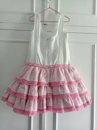 Traje Flamenca Niña Rosa 7 Años